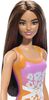Beach Barbie Doll with Light Brown Hair Wearing Tropical Pink and Orange Swimsuit