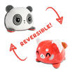 TeeTurtle Reversible Panda and Red Panda Plushie - Black & White/Red - English Edition