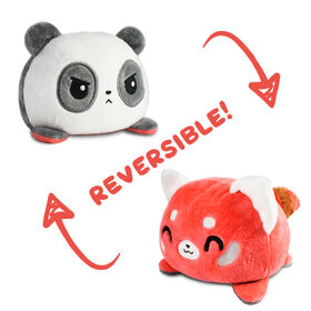 TeeTurtle Peluche R&eacute;versible Panda et Panda Rouge - Noir & Blanc/Rouge - &Eacute;dition anglaise
