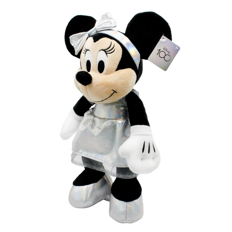 Disney - Peluche Minnie Mouse avec tenue de célébration du 100ème anniversaire de Disney - 14''