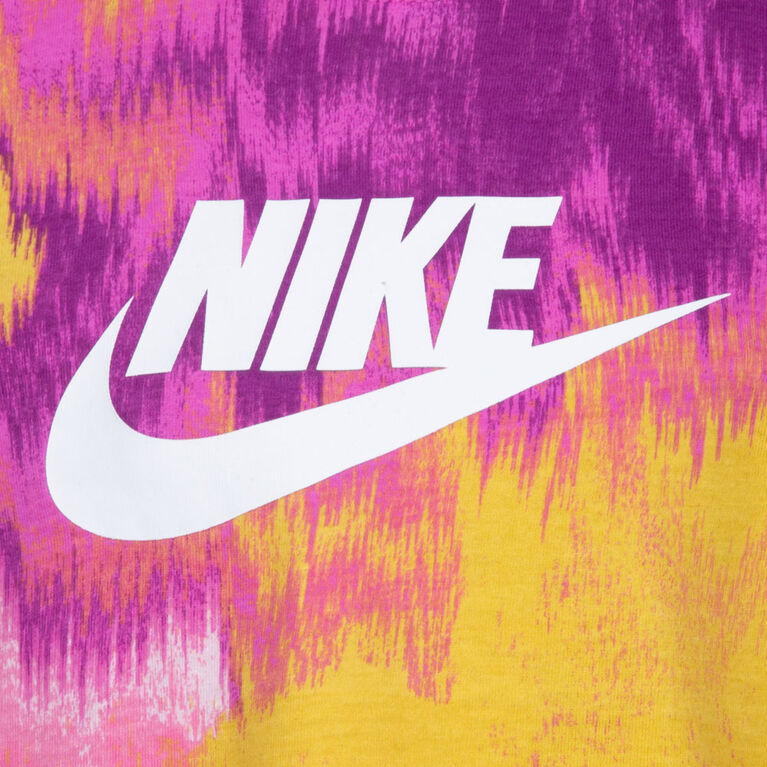 Nike Boxy Tee and Bike Shorts Set  - Fuchsia - Size 5