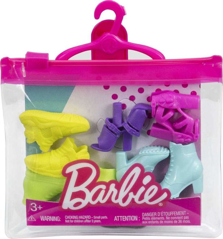 ​Barbie Shoe Pack, 5 Pairs of Shoes in Different Colors and Styles: Heels, Boots, Sneakers