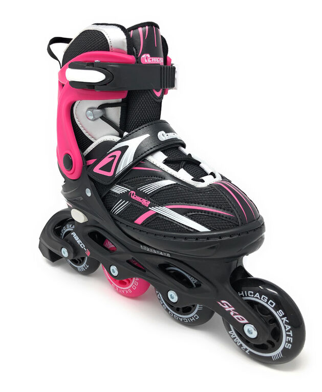 Chicago Skates Pink MA7 Adjustable Rollerblades Size J13-4