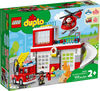 LEGO DUPLO La caserne de pompiers et l'hélicoptère de secours 10970 Jeu de construction (117 pièces)