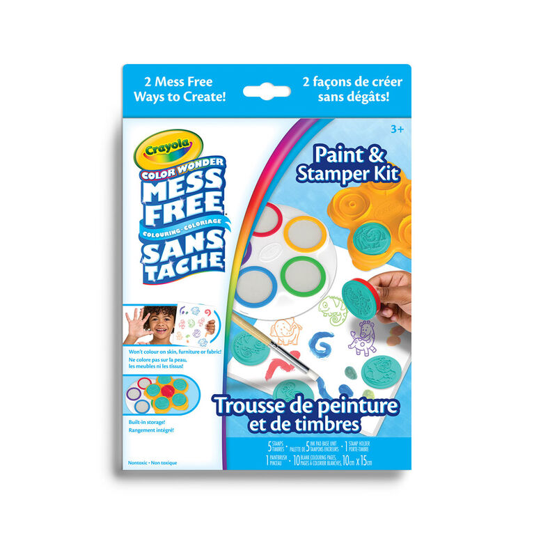 Trousse de peinture et de tampons sans dégâts Color Wonder de Crayola