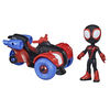 Marvel Spidey and His Amazing Friends, figurine Miles Morales avec Techno-quad