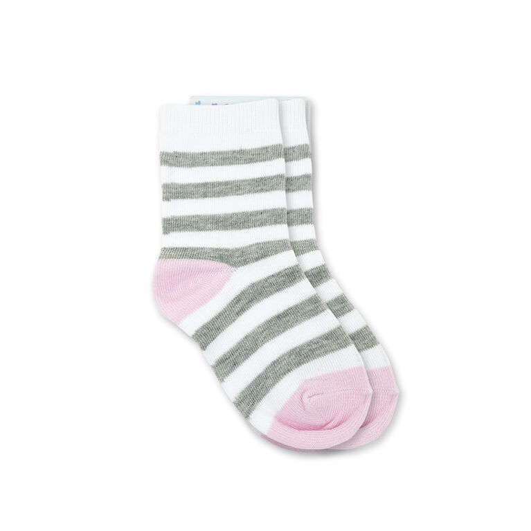 Chloe + Ethan - Chaussettes pour Petites, Rayures Grises
