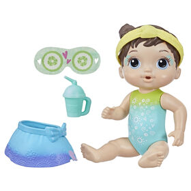 Baby Alive Rainbow Spa Baby Doll, 9-Inch Spa-Themed Toy for Kids Ages 3 and Up, Doll Eye Mask and Bottle, Brown Hair