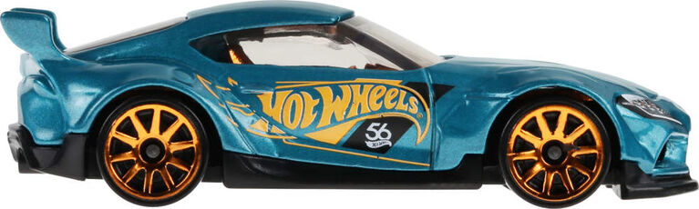 Hot Wheels 1:64 Scale Die-Cast Toy Car or Truck with Turquoise- & Copper-Colored Deco (Styles May Vary)