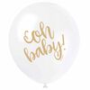 "Oh Baby" 12" Latex Balloons 8 pieces - English Edition