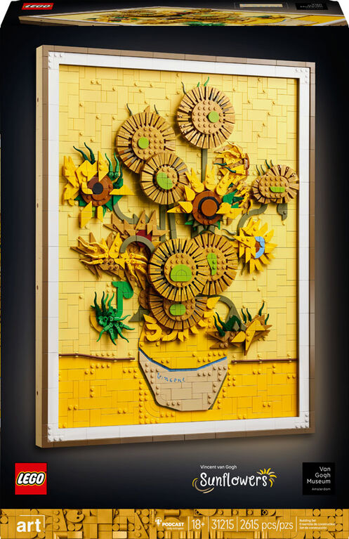 LEGO Art Vincent van Gogh - Sunflowers Building Set for Adults - Creative Activity for Art Lovers - 31215