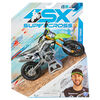 Supercross, authentique réplique de moto en métal moulé à l'échelle 1:10 avec figurine du motocycliste Eli Tomac et socle d'exposition