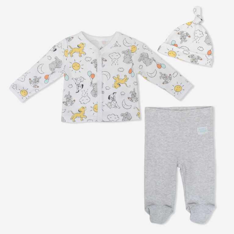 Disney Classic Cardigan Set Grey 6/9M