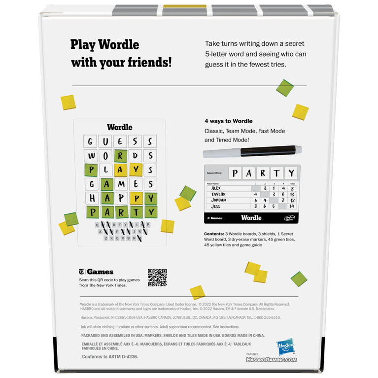 Wordle The Party Game for 2-4 Players, Inspired by New York Times Wordle Game - English Edition
