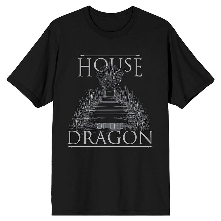 House of the Dragon The Iron Throne Noir T-Shirt- X Grand