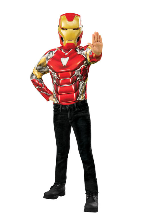 Marvel Avengers End Game - Iron Man Muscle Chest Shirt Set