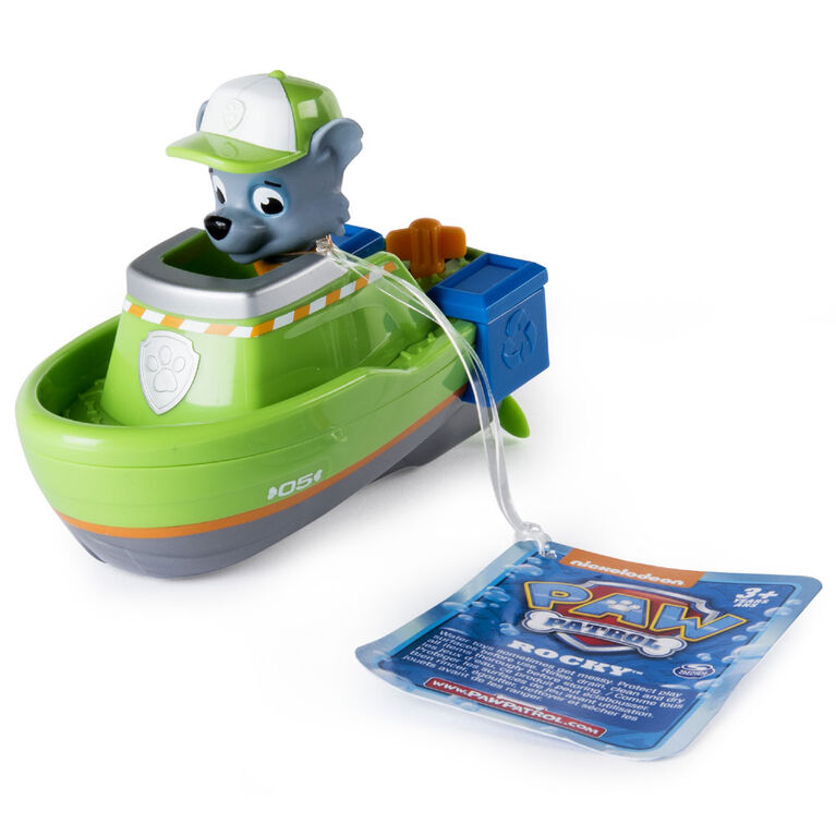 Paw Patrol - Chiot pour le bain et son bateau - Rocky
