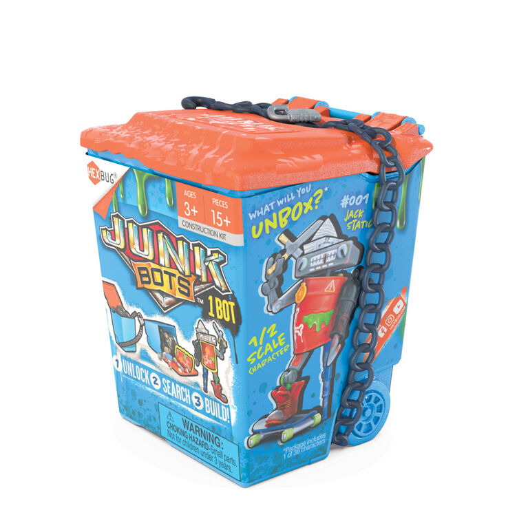 Hexbug Junkbots - poubelle - Les couleurs et les motifs peuvent varier