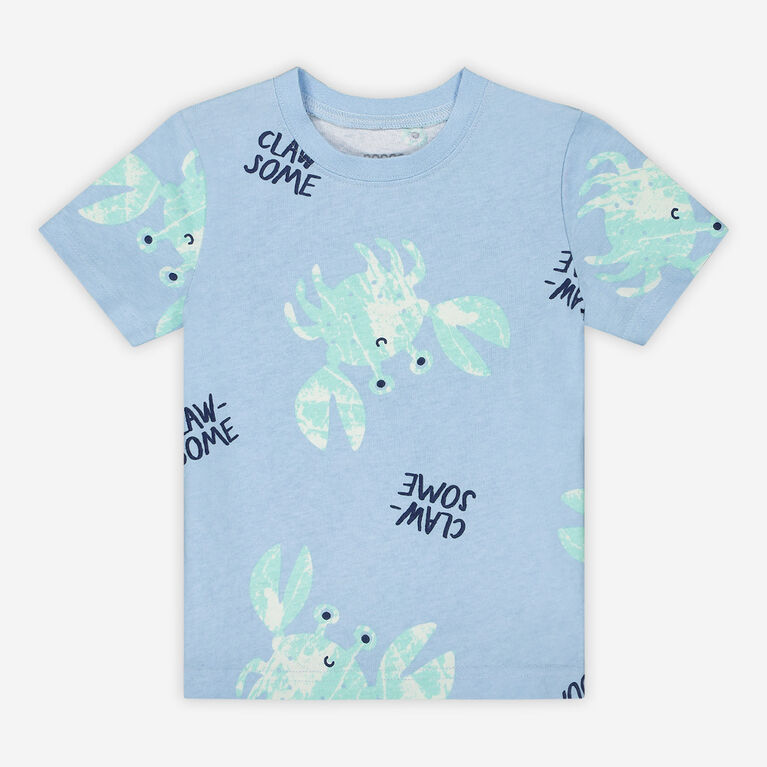 Rococo Short Sleeve Top Crab Blue 5-6