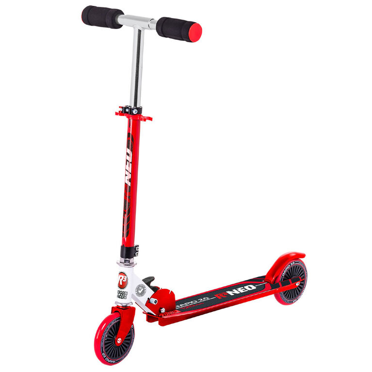 Rugged Racer R3 Neo 2 Wheel Kick Scooter- Red - English Edition
