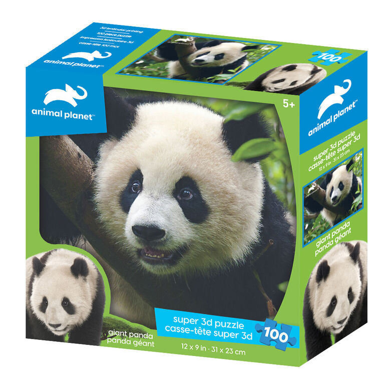 Planète Animale - Panda Géant - 100 pc Casse-tête Super 3D - Notre exclusivité