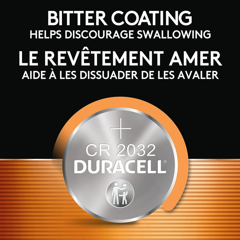 Duracell - 2032 Pile Bouton Lithium - paquet de 4