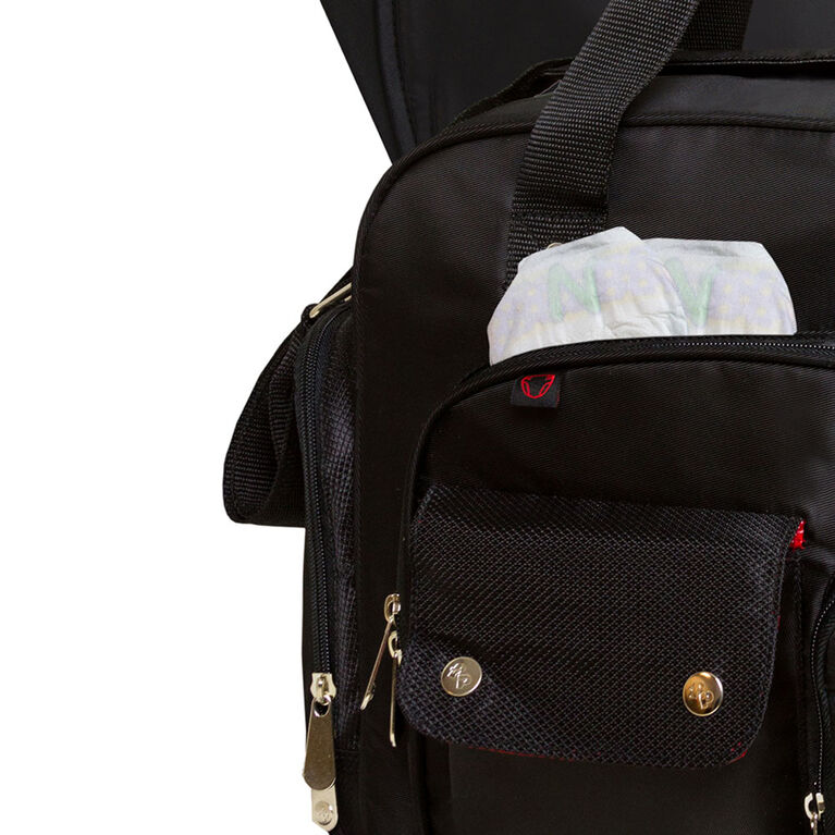 Fisher Price FastFinder Organiser Diaper Bag, Black