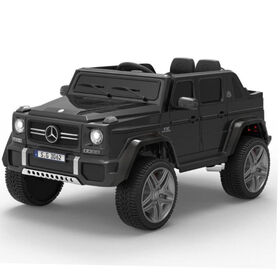 KidsVip 12V Kids and Toddlers Mercedes G650s Maybach 4WD Ride On Car w/Remote Control - Black - English Edition