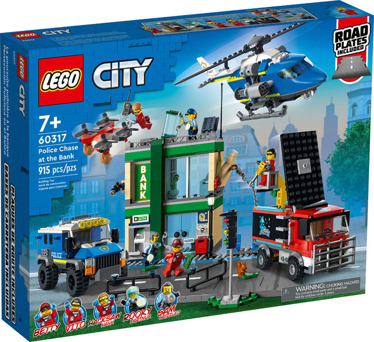 LEGO City Police Chase at the Bank 60317 Building Kit (915 Pieces)