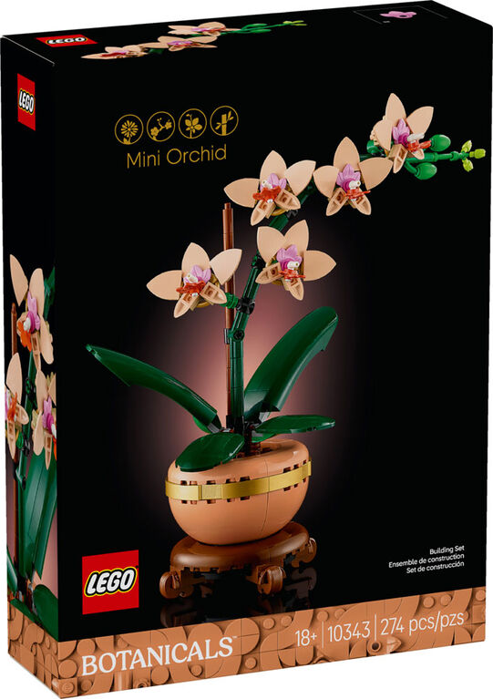 LEGO Botanicals Mini Orchid Building Set - Artificial, Fake Orchid for Home Décor, Adults - 10343