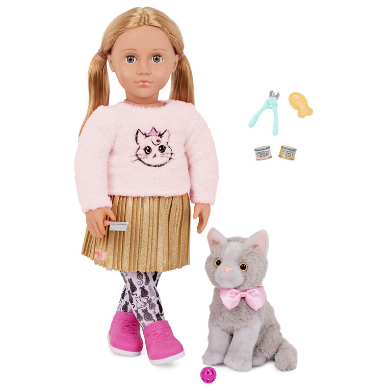 Our Generation - Doll w/ Pet Kitten, Melena & Mittens