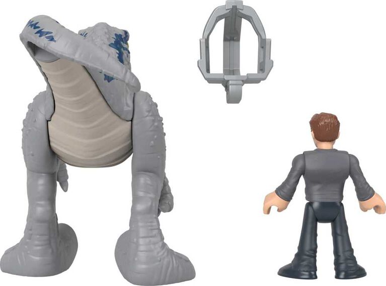Fisher-Price Imaginext Jurassic World Dominion Blue and Owen Dinosaur Toy Set