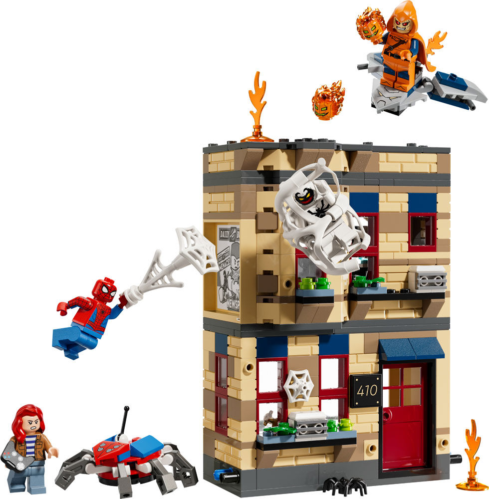 LEGO Marvel Peter Parker's Apartment - Super Hero Building Toy with 4 Minifigures for Boys and Girls - 76317