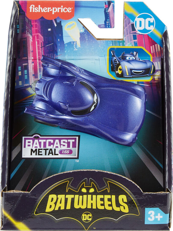 Fisher-Price DC Batwheels 1:55 Scale Bam the Batmobile Diecast Toy Car, Preschool Toy