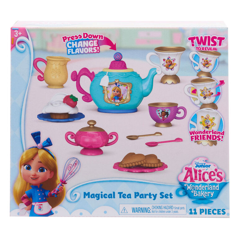 Disney Junior Alice's Wonderland Bakery Playset and Toy Figures, 15 Pieces,  Officially Licensed Kids Toys for Ages 3 Up,  Exclusive