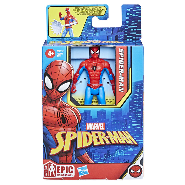 Marvel Spider-Man Epic Hero Series, figurine articulée Spider-Man classique de 10 cm