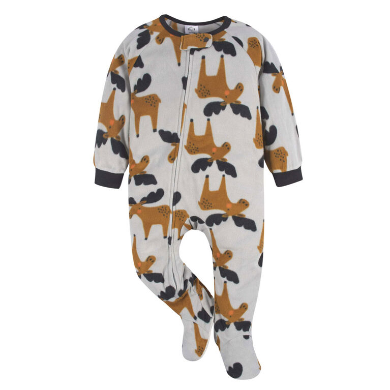 Gerber Childrenswear - 1-Pack Blanket Sleeper - Moose - Grey 4T