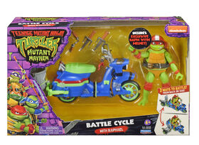 Les Tortues Ninja Mutantes : Mutant Mayhem Battle Cycle avec la figurine exclusive de Raphael