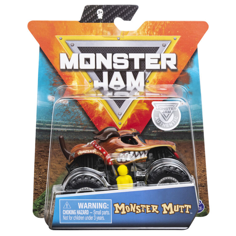 Monster Jam, Official Monster Mutt Monster Truck, Die-Cast Vehicle, Ruff Crowd Series, 1:64 Scale
