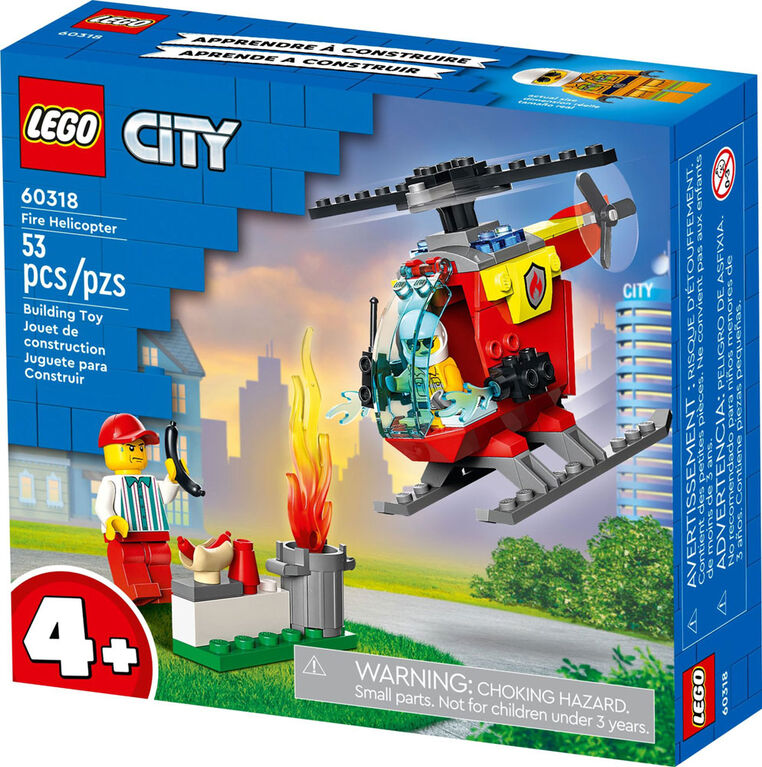 LEGO City Fire Helicopter 60318 Building Kit (53 Pieces)