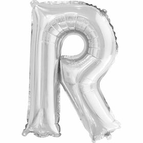Ballons en forme de lettre en argent 14 " - R