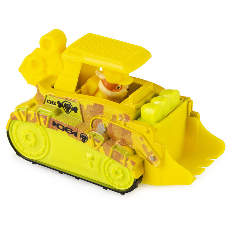 PAW Patrol, True Metal Rubble Collectible Die-Cast Vehicle, Jungle Rescue Series 1:55 Scale 