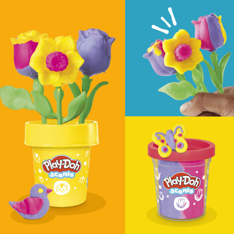 Play-Doh Tulipes et jonquilles, coffret de pâte à modeler, loisirs créatifs
