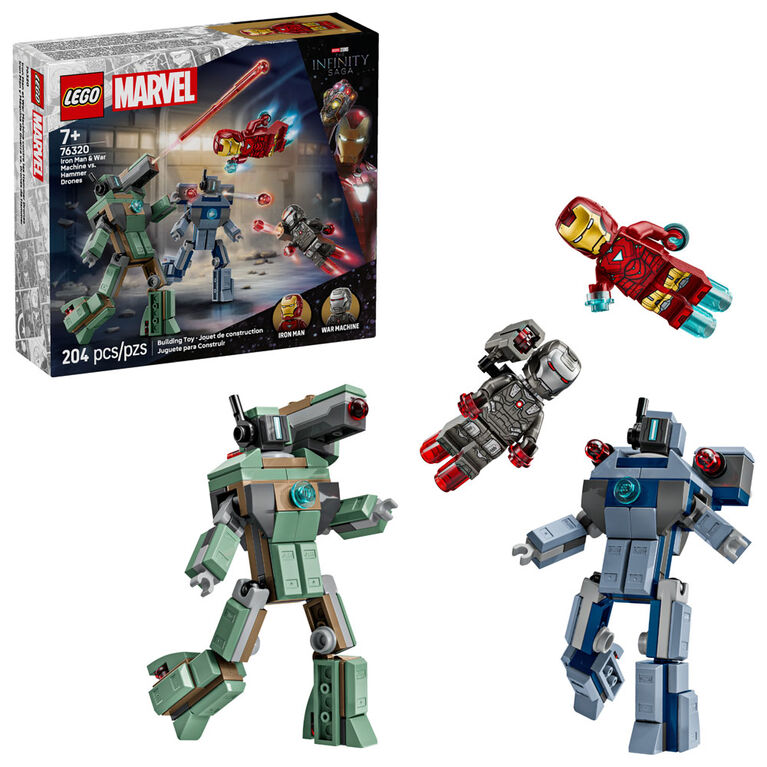 LEGO Marvel Iron Man & War Machine vs. Hammer Drones Building Toy for Boys & Girls, Ages 7+ - 76320 LEGO Marvel Iron Man & War Machine vs. Hammer Drones Building Toy for Boys & Girls, Ages 7+ - 76320