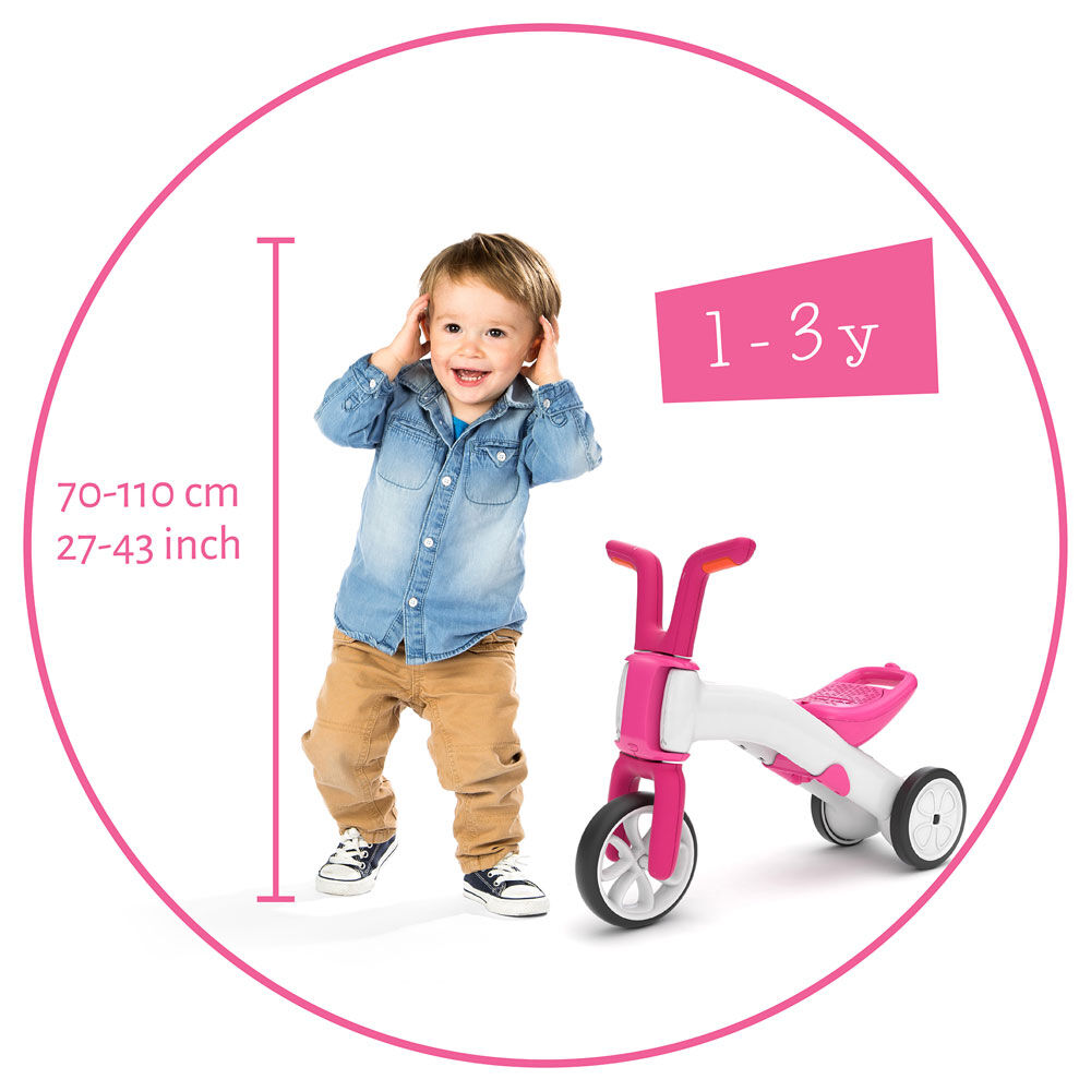 BUNZI Draisienne volutive 2 en 1 rose