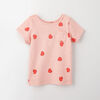 12-18m t-shirt à poche à manches courtes - imprimé rose pâle