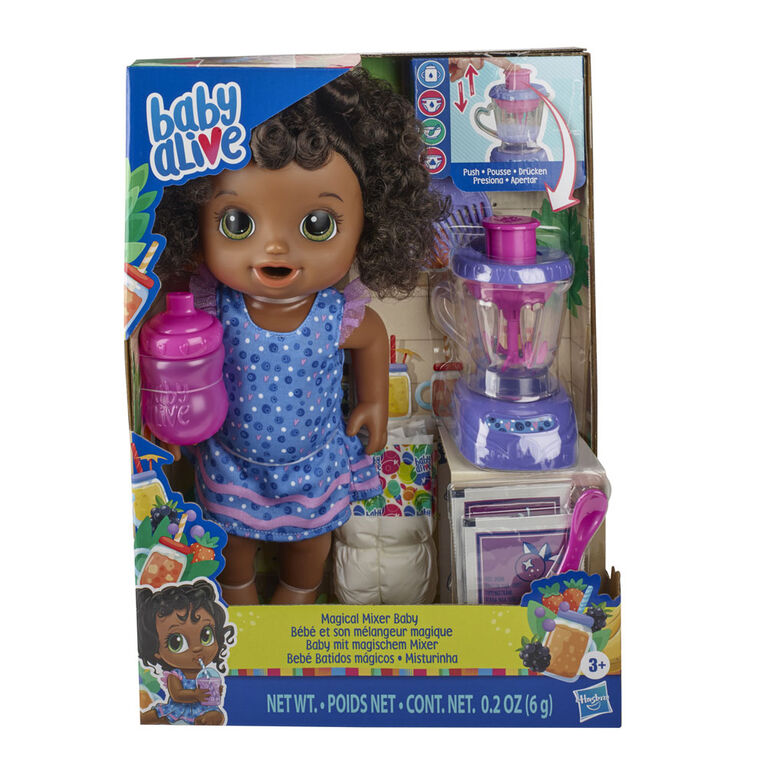 Baby Alive Magical Mixer Baby Doll Berry Blast with Blender Accessories