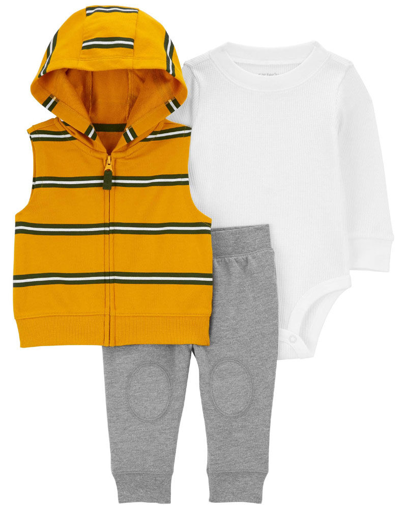 Ensemble 3 Pièces Gilet Little à Rayures Carter’s 18M | Babies R Us Canada