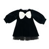Baby Mode Signature Black Velvet Bow Dress 18M