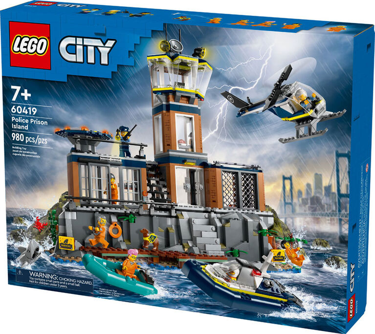 Jouet de construction LEGO City L'île de la prison de la police 60419